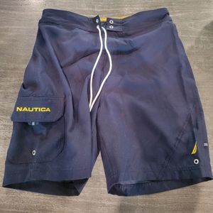 Mens blue swim shorts by Nautica size medium